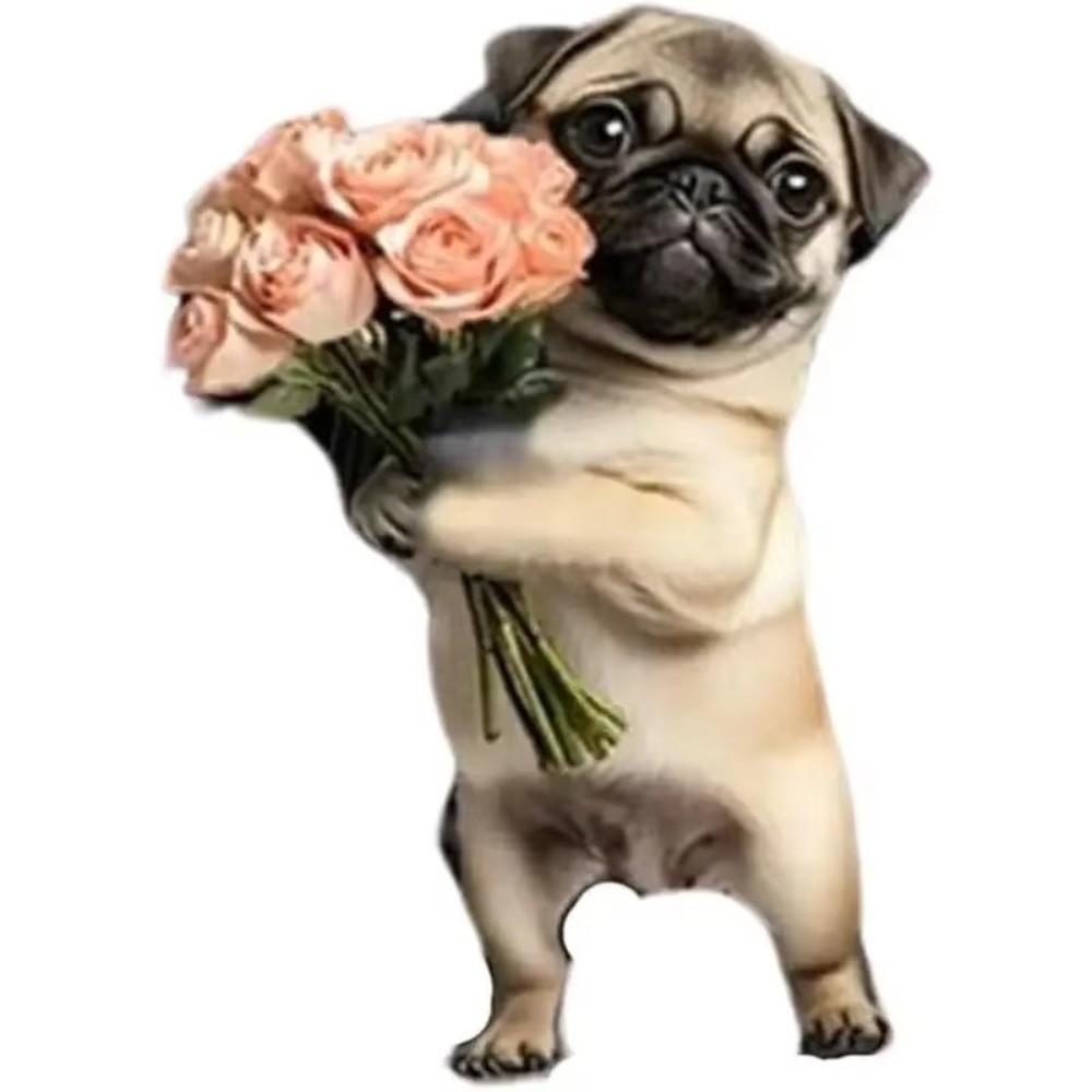 Cute Pug Car Air Freshener Long-Lasting 2D Aromatherapy Diffuser  Auto Decoration