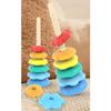Красочная Радужная Вращающаяся Башня Игрушка-Пирамидка Для Младенцев От 6 Месяцев До 2 Лет С Увлекательными Функциями