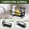 Kitchen Sink Drain Rack Sponge Cleaning Tools Storage Holder Carbon Steel Wire Ball Rag Hanger Sink Countertop Organizer