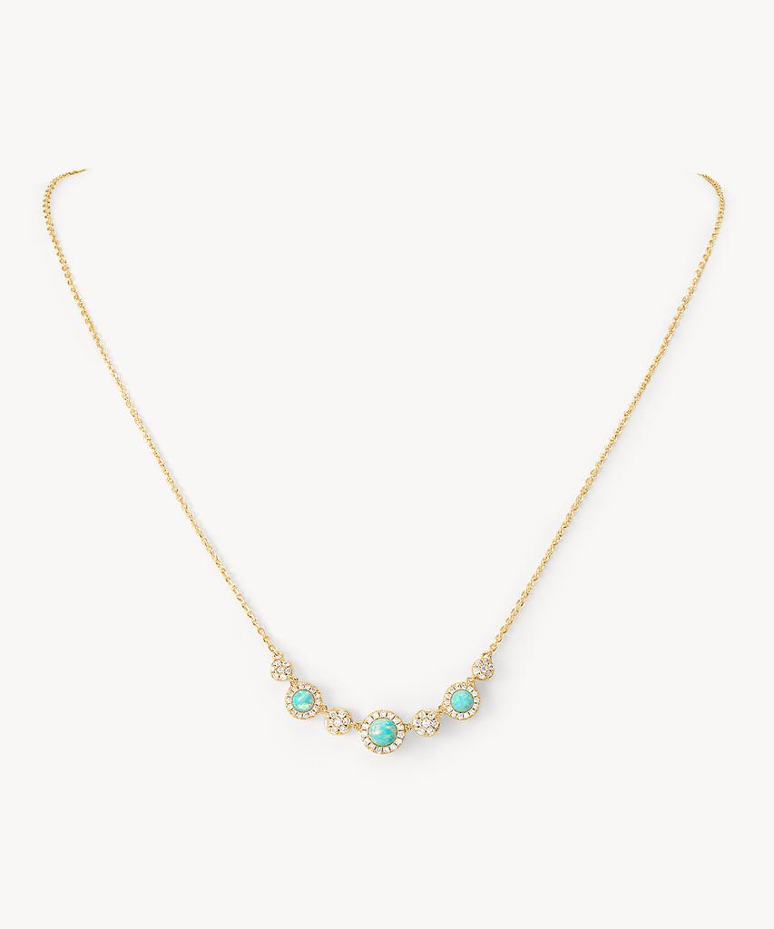 Lola Rose Heliocentric Green Opal Fashion Necklace