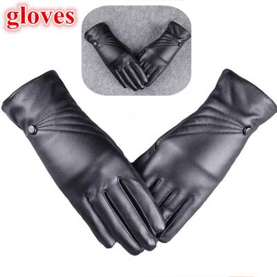 Модные повседневные женские кожаные зимние супер теплые перчатки для девочек, кашемировый подарок