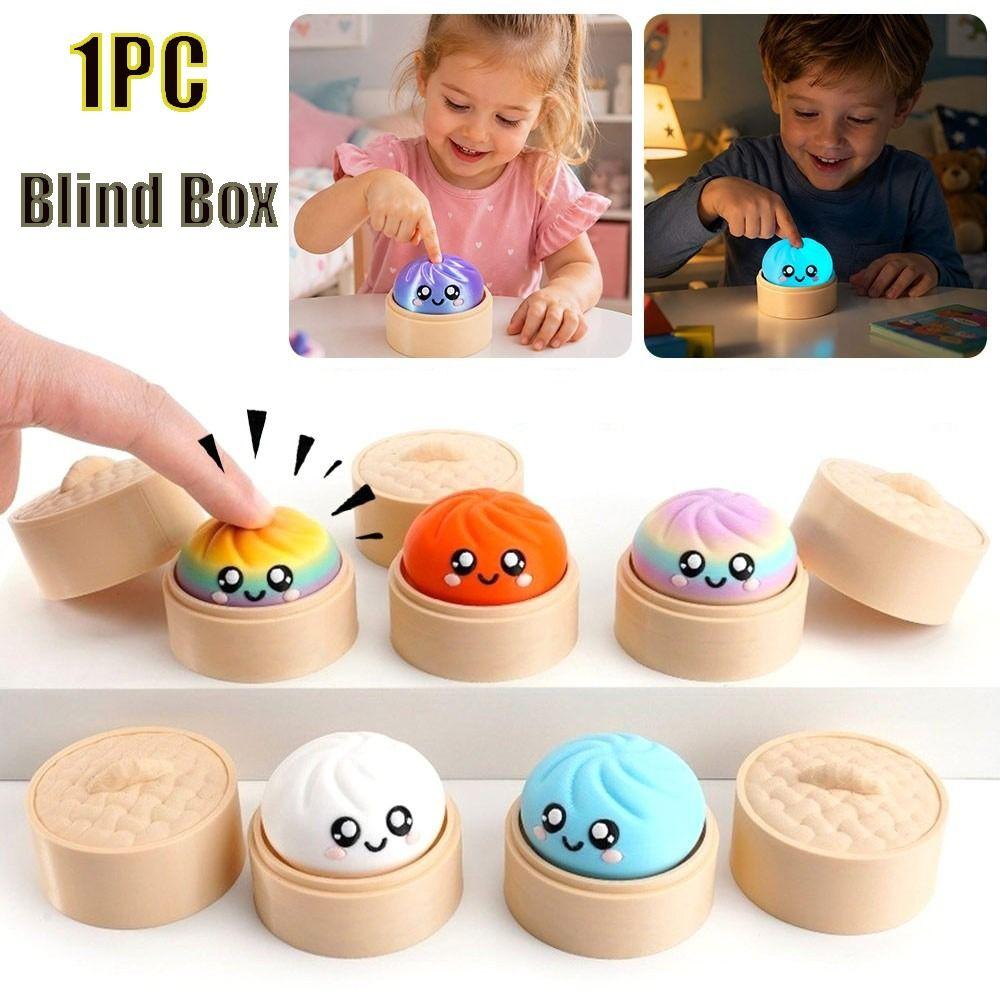 Multiple Gradient Colors Dumplings Blind Box Toy Luminous Baozi Fidget Button Toy Home Decoration