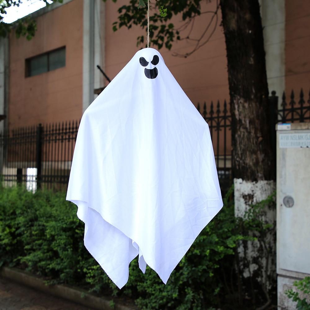 Whimsical White Ghost Hanging Decoration For Spooky Haunted House Halloween Decor
