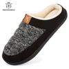 Fashion Large Size 48 49 Plaid House Slippers for Man Memory Foam Winter Plush Indoor Male Shoes Warm Home Slippers 2024 Non Slip Black