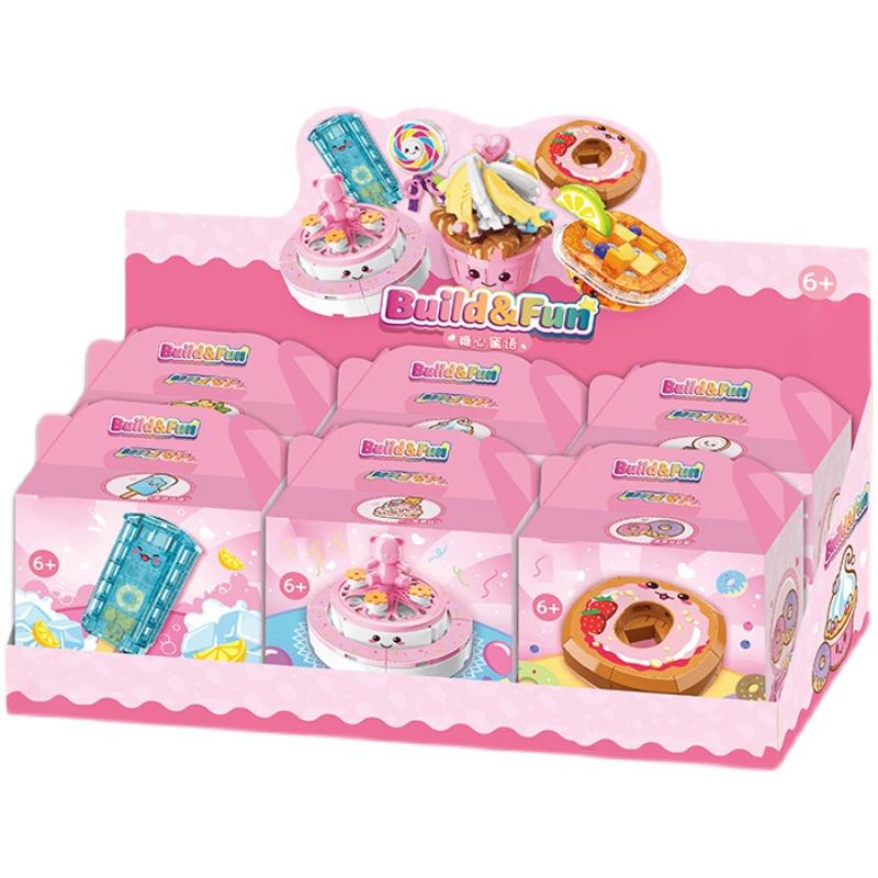 12 шт., гамбургер, картофель фри, сладкий блок, набор «сделай сам», набор для быстрого питания, развивающая рождественская игрушка для детей, слепая коробка