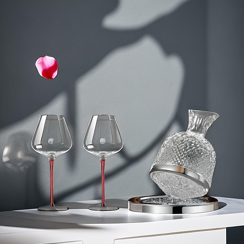 1 комплект, высококачественный бордовый набор бокалов для красного вина, вращающийся стакан, аэратор для вина, бытовой хрустальный бокал для винограда, товары для дома и кухни