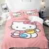 Набор пододеяльников Hello Kitty Розовый Милый Мультяшный Кот Принт Мягкий Комплект Постельного Белья 2/3 шт. Для Детской Спальни