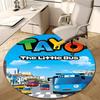 1pc Tayo The Little Bus3 Design Printed Area Round Carpet for Bedroom Living Room Home Decor Rugs Mat Non Slip Mat Rug for Bedside