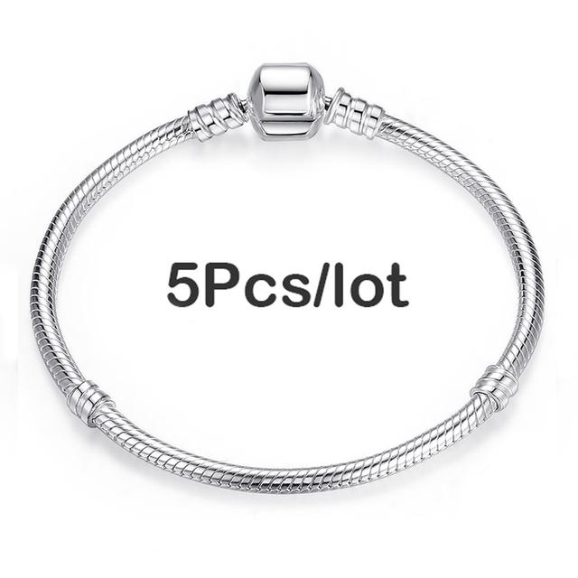 5pcs /Lot Sale Popular Charm Bracelets Diy Elegant Leather Chain Charms Bracelets Bangles For Women Jewelry Gift