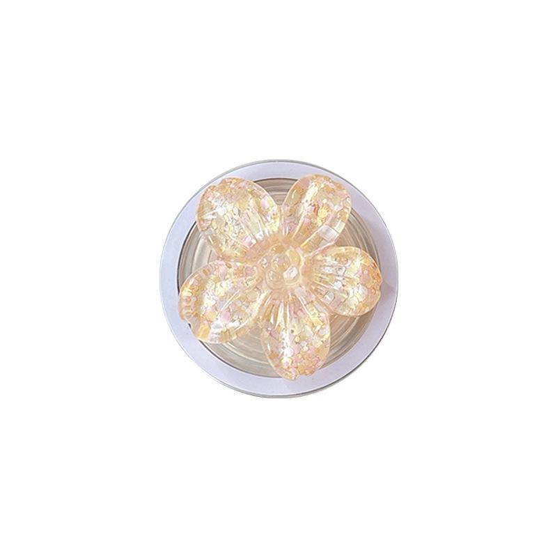 Color Sequins, Three-Dimensional Flowers, Mobile Phone Airbag Holder, Magnetic Telescopic Ring, Suitable For Magsafe Desktop Watching Dramas