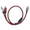 Plug and Play USB C на 2 RCA с позолотой, штекер-штекер, Y-образный разветвитель, кабель для ноутбука