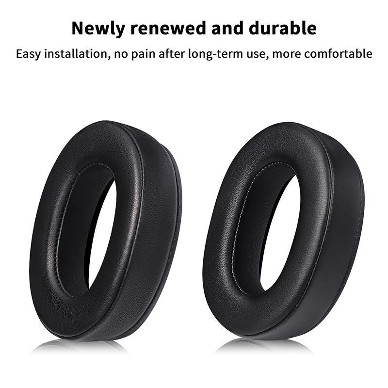 Сменные амбушюры из протеиновой кожи для наушников MDR1000X WH1000XM2 Удобные пенопластовые подушечки Легкая установка для повседневного использования