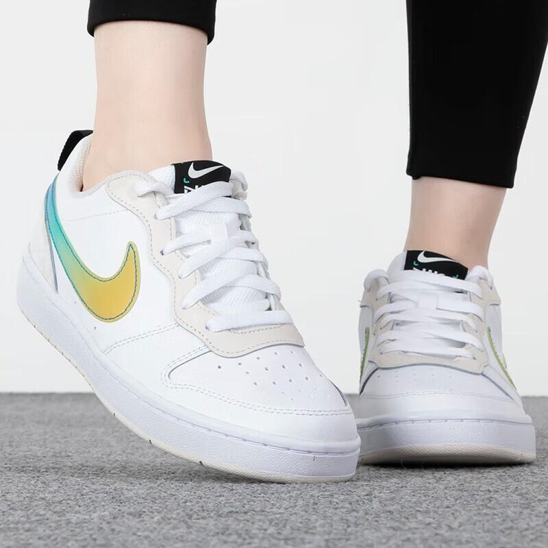 (GS) Nike Court Borough Low 2 'Бело-желтый градиент' Детские FJ7692-191