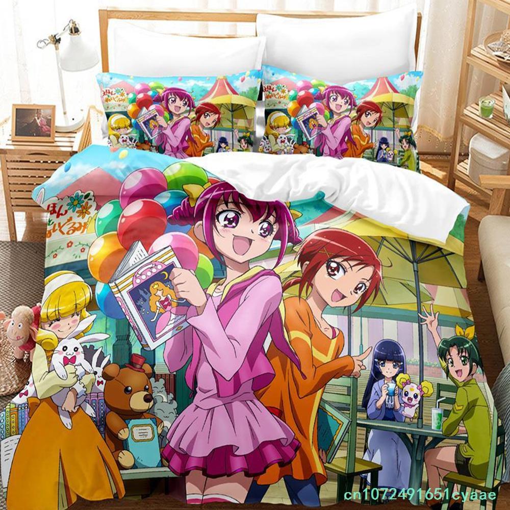 Улыбнитесь, PreCure! Комплект постельного белья Односпальный Twin Full Queen King Размерный Комплект для кровати Взрослый Детская Спальня Пододеяльники Аниме Parure De Lit Кровать