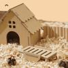 Durable Hamster House Natural Wooden Small Pets Hideaway New Hamster Hide Villa  for Chinchilla