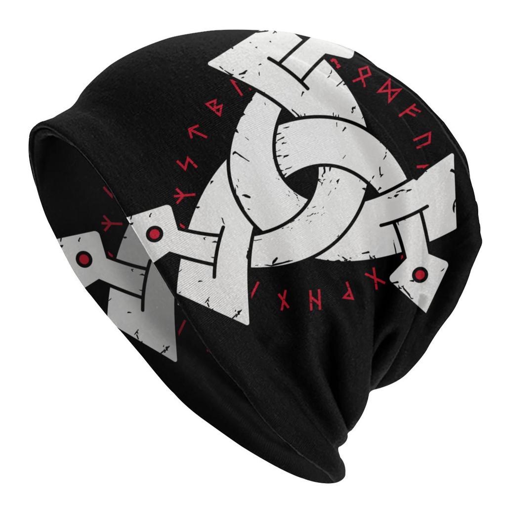 Шапки Viking Ragnar Lothbrok Skullies, шапки Norse Vegisir Runes, повседневные уличные шапки унисекс, теплые вязаные шапки двойного назначения