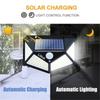 LED Solar Wall Lamp All Sides Luminous Induction Lamp Human Waterproof Outdoor Courtyard Stairs Light Garden Wall Lamp Decor