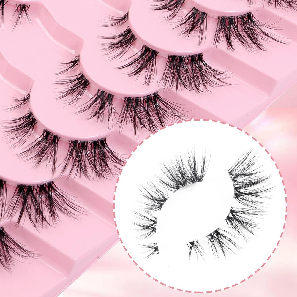 7 пар 3D ресниц Накладные ресницы Инструменты для макияжа Натуральные длинные густые объемные ресницы Красота Пушистые ресницы Лиса