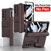 Для Samsung Galaxy Z Fold 4 3 Чехол Armor Magnetic Hinge Hard Cover All-Included Glass Pen Holder Case Для Galaxy Z Fold4 5g