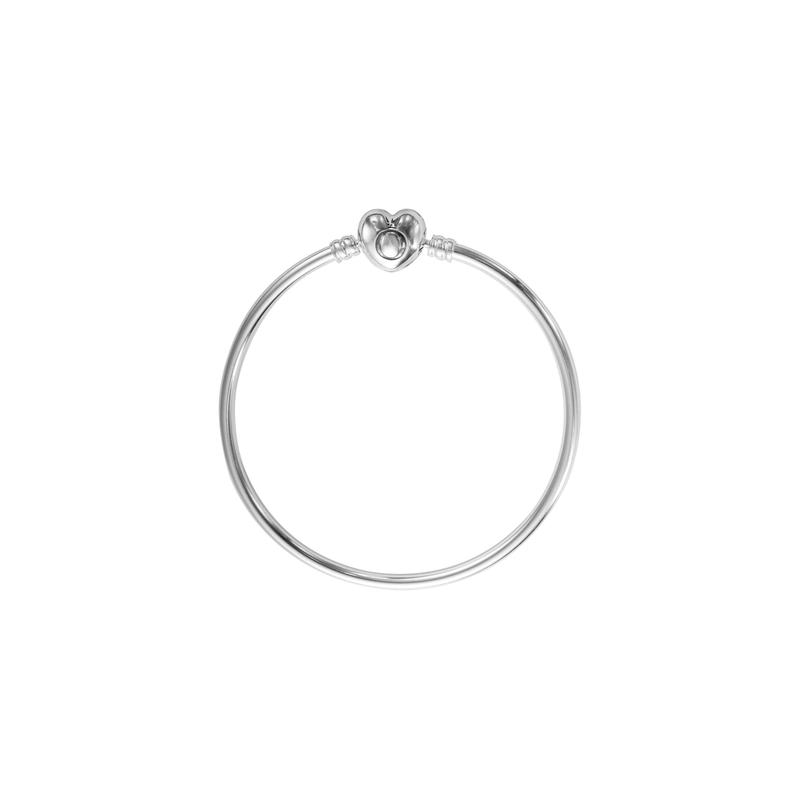 Pandora Браслет-цепочка Moments в форме сердца, серебро 925 пробы, женский, серебряный, 17 см, в зеркальной шкатулке