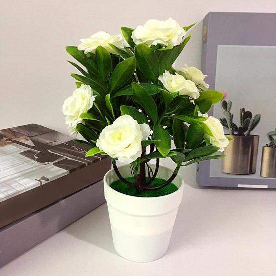 Искусственный цветок экологически чистый моющийся 4 цвета бонсай горшечное растение для дома