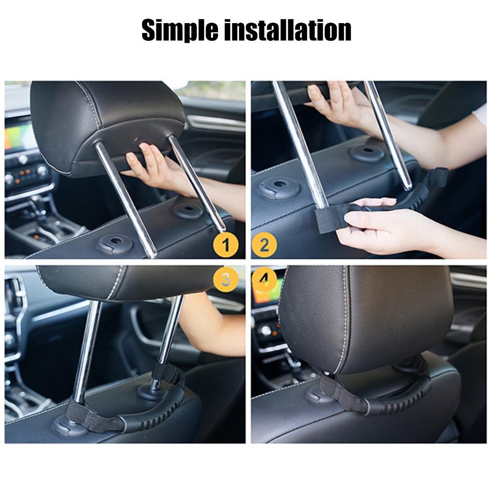 3PCS 31cm Vehicle Headrest Handle for Wrangler/Wrangler Unlimited JK 2007-2018 Passenger Use