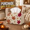 1pc Nature Forest Foliage Tissue Box - Multi-functional Napkin Box,available Made of Durable Polyester, Decorated with Maple Leaf Branch, Suitable for