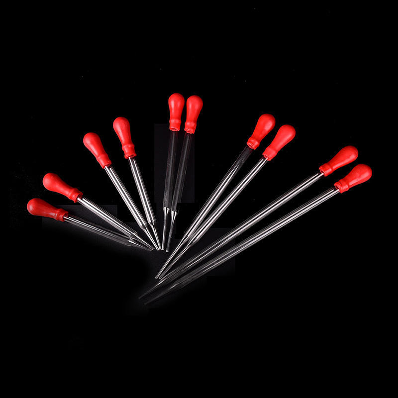 Прочный тщательно изготовленный инструмент стеклянной посуды с резиновой головкой капельниц для эксперимента