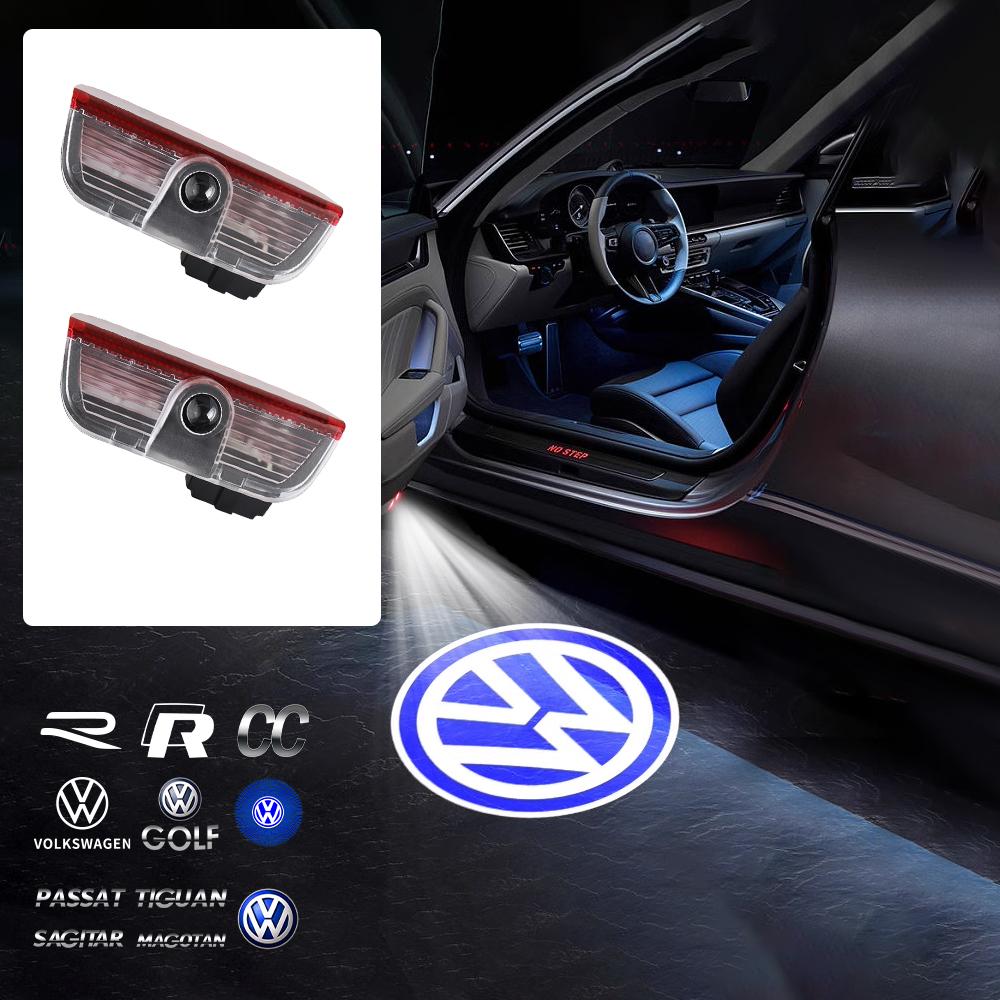 Car Door Projector Lamps Welcome Shadow Light For Volkswagen VW Golf Tiguan Touareg CC R Line Sagitar Passat Variant B8 Touran