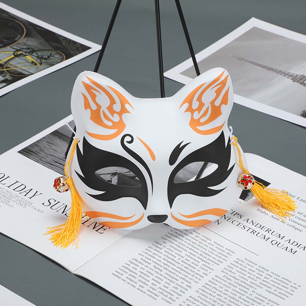 Plastic Japanese Anime Headwear Cat Mask Cosplay Mask Party Props Demon Slayer Party Mask Props