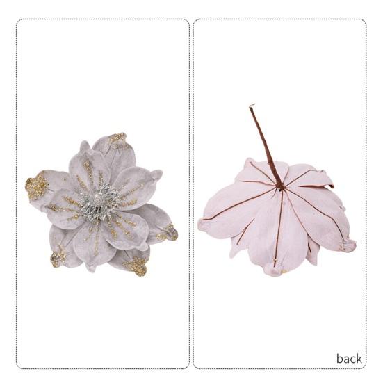 Рождественские цветы Блестящие искусственные украшения Мягкая цветочная композиция для рождественской елки Новогодний свадебный декор