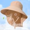Hiking Hats Wide Brim Bucket Hat Long Wide Brim Hat with Neck Cover Panama Fishing Cap  Travel