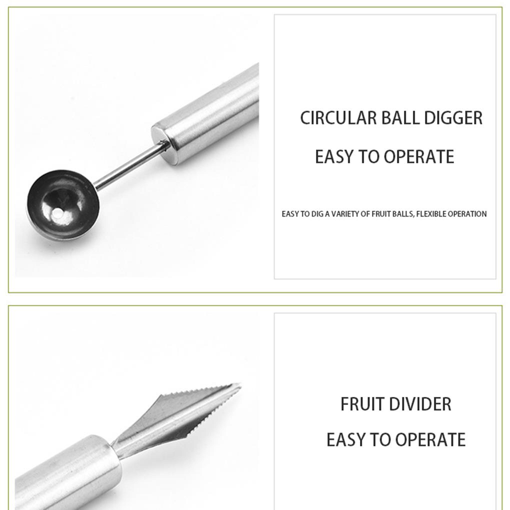 Многоцелевой арбузный шарик для мороженого, совок для фруктов, фруктовая тарелка, слайсер, нержавеющая сталь, пищевая ложка, гаджеты, инструмент для копания, кухня