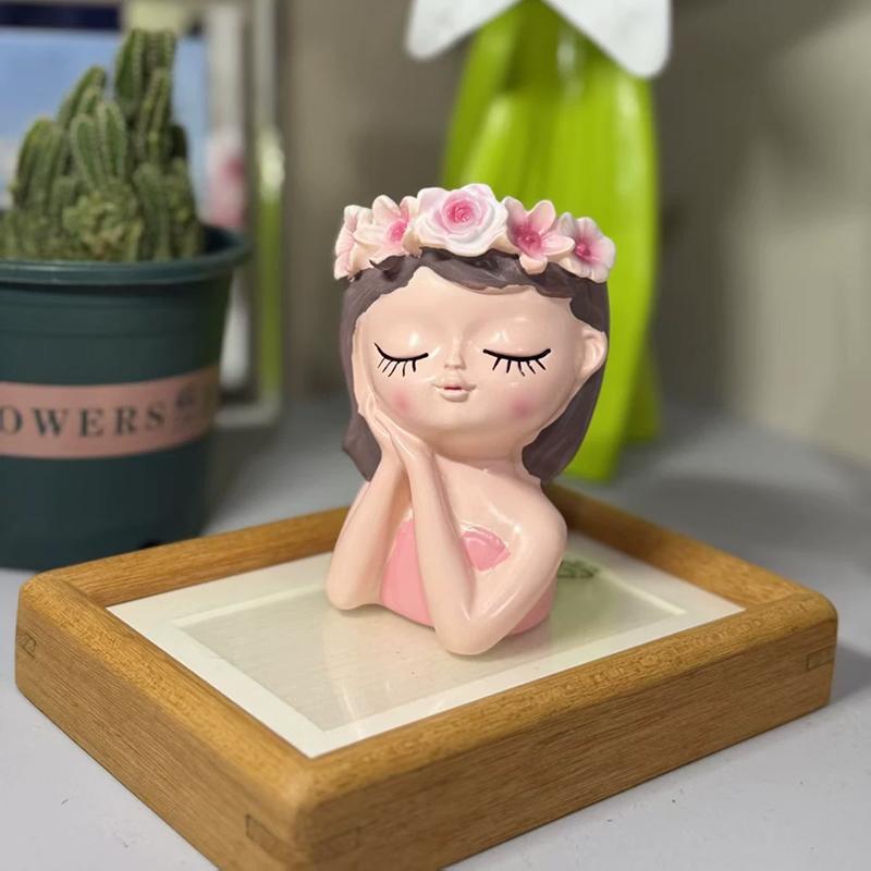 1/4 шт. Милый сказочный цветочный горшок, полимерная фигурка, кашпо, цветочный горшок для растений, полимерное украшение для декора рабочего стола, дома, офиса