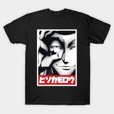 Мужская черная футболка с принтом, очень большая футболка Hisoka morow hunter x hunter, хлопковая футболка с принтом на бумаге No-Cut Transfer Paper