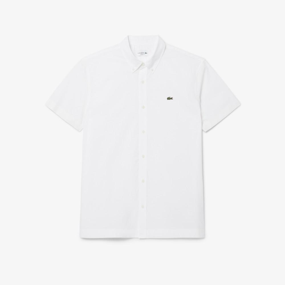 [lacoste] Men's Light Poplin Short-Sleeve Shirt CH2312-56G001