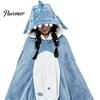 Уютная одежда для отдыха взрослых, Животная носимая одеяло-худи, Большой флисовый свитшот, Одежда для сна, Костюм для косплея на Хэллоуин, Плюшевая с капюшоном