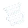 2 Pack Freezer Pantry Organization Organizer Bins with Hanging Handles for Laundry Rooms,