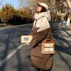 Winter Korean Style Long Over-Knee Thick Loose Cotton-padded Jacket, Warm Coat