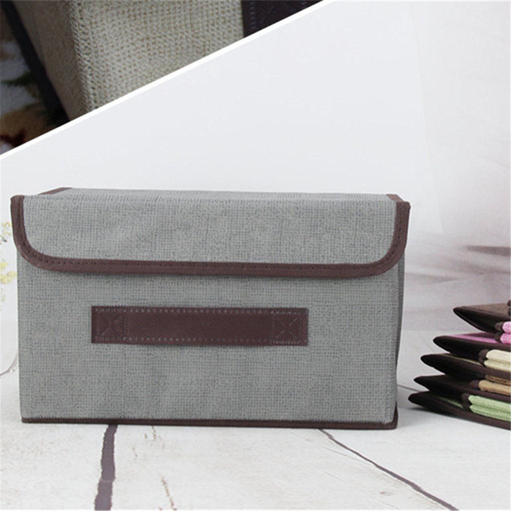 2 шт. складной ящик для хранения нетканый прямоугольный тканевый корзина для одежды игрушки контейнер с крышкой