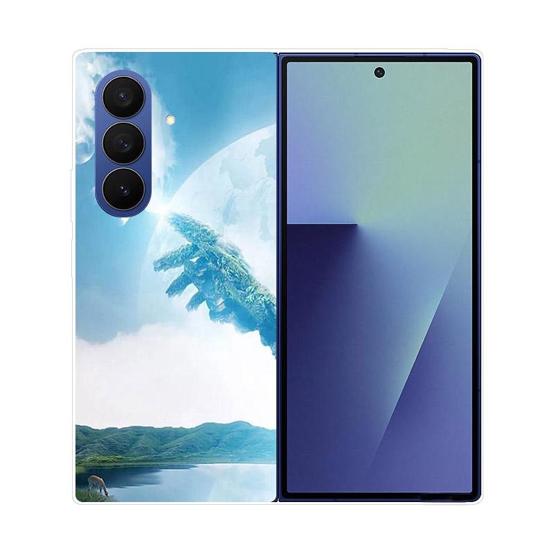 Прозрачный складной чехол для телефона Samsung Galaxy Z Fold 6 7 Прозрачная ударопрочная жесткая крышка из ПК для Samsung Z Fold7 Fold6 Чехол Capa