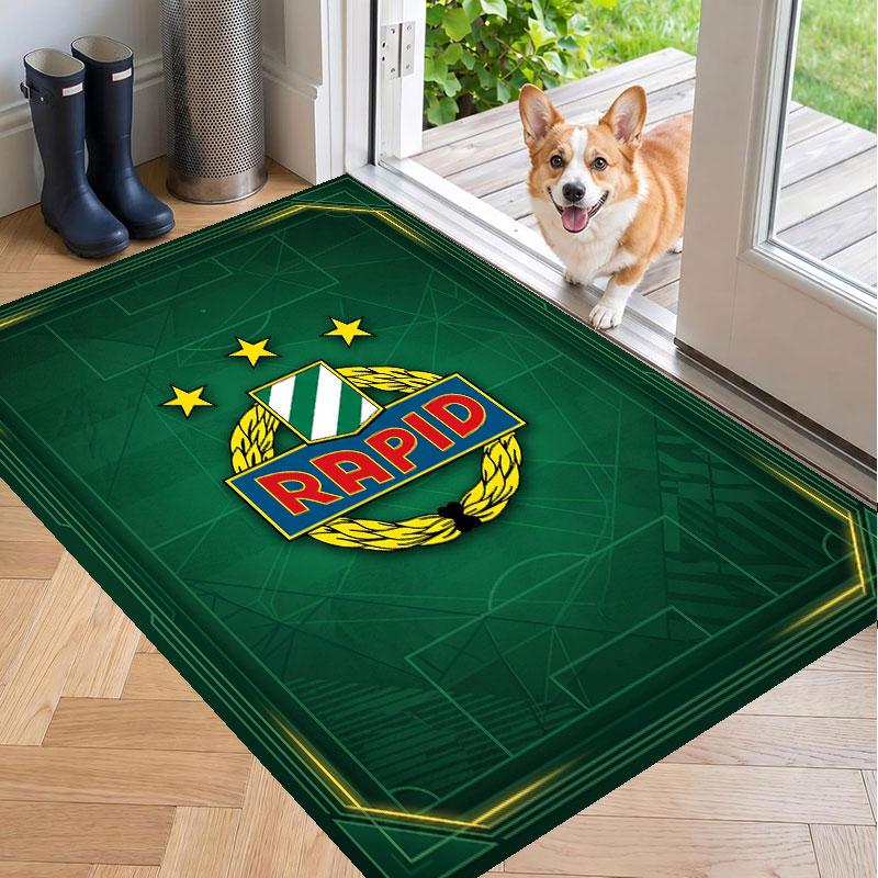 Soft Floor Carpet Rapid Wien FC Pattern Area Rug Decorative Mat For Home Room Decoration