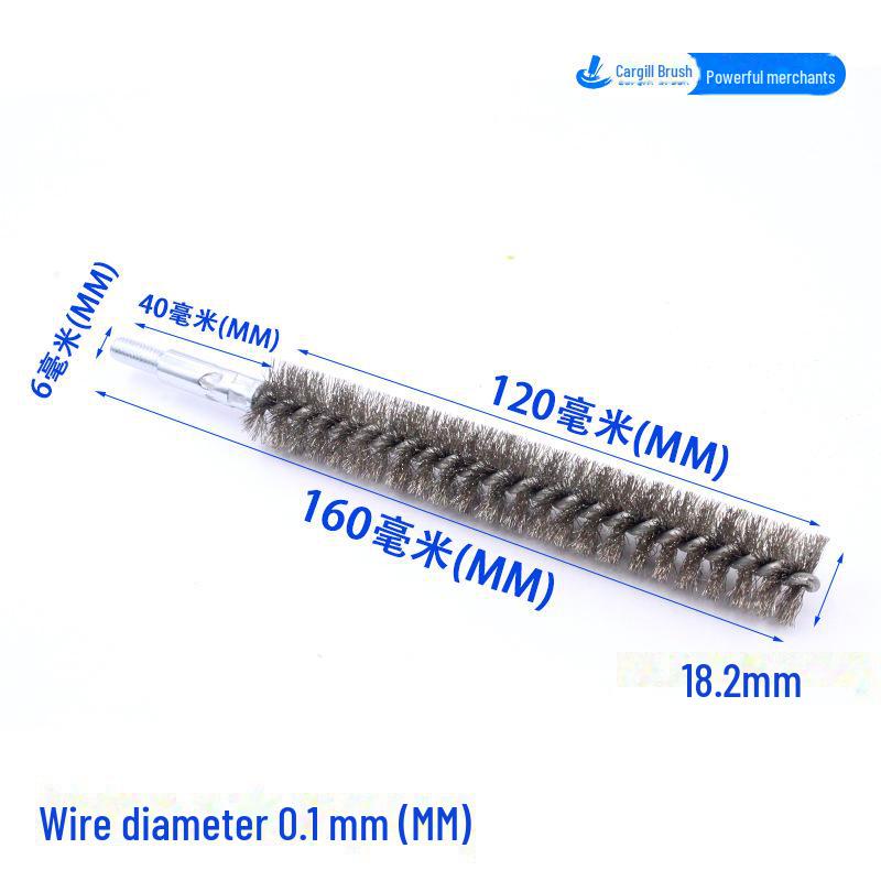 Щетка для труб из нержавеющей стали M6 для глубокой очистки отверстий и удаления ржавчины, сталь 304