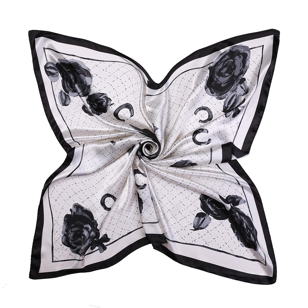 High-quality Luxurious Silk Scarves Headband Scarfs Neck Scarf For Women Chain Silk Scarf Women's Decorative Shawl