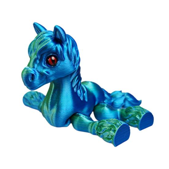 Игрушка Лошадь, напечатанная на 3D-принтере, Шарнирная лошадь с гибкими суставами, Стресс