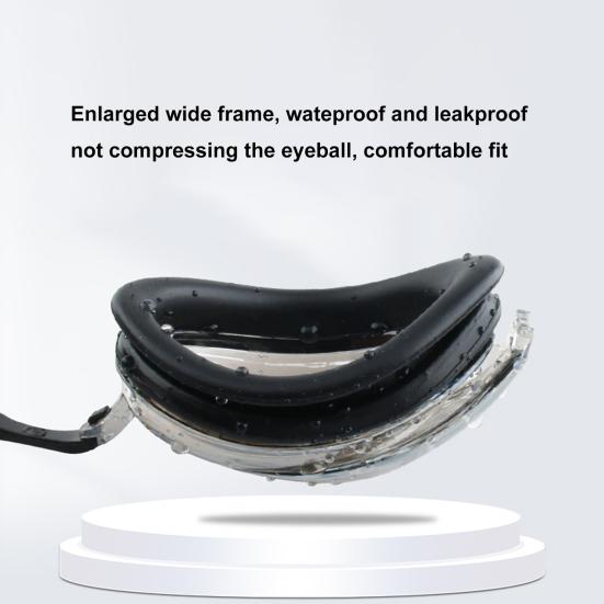 Очки для плавания с защитой от запотевания, прозрачные, с широким обзором, защитой от УФ-лучей, регулируемым ремешком