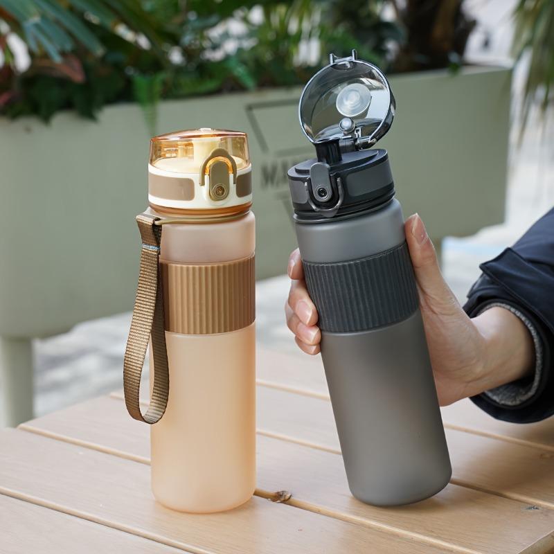 1 шт. Пластиковая бутылка для воды без BPA с крышкой и ремешком - Идеально подходит для пеших прогулок, фитнеса и повседневного использования - Идеальный подарок на День отца