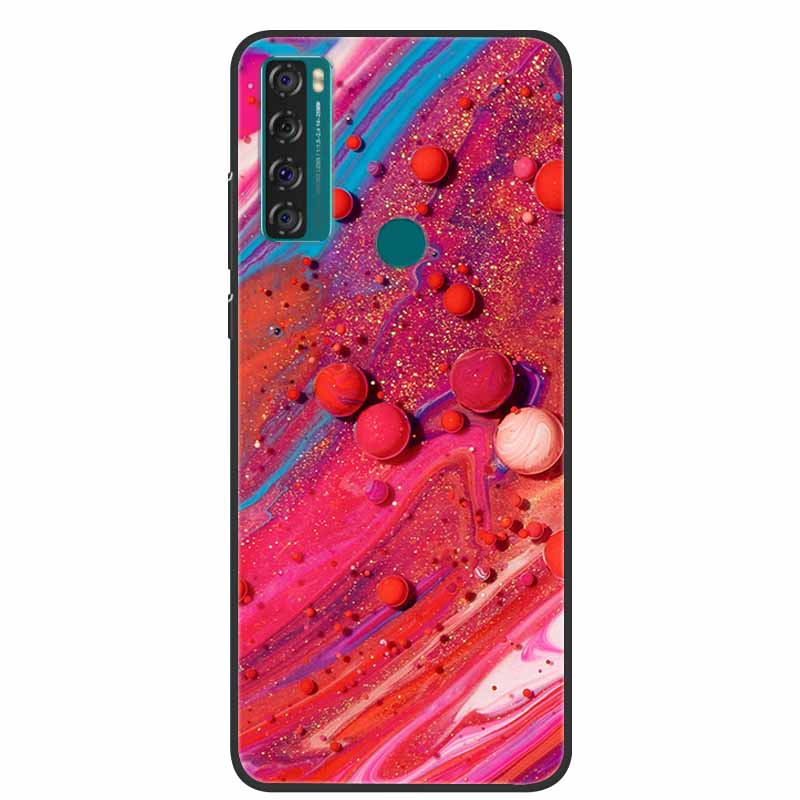 Для TCL 20 SE чехол роскошный силиконовый мягкий чехол из ТПУ для телефона TCL 20 SE T671H мультяшный чехол красочный противоударный чехол