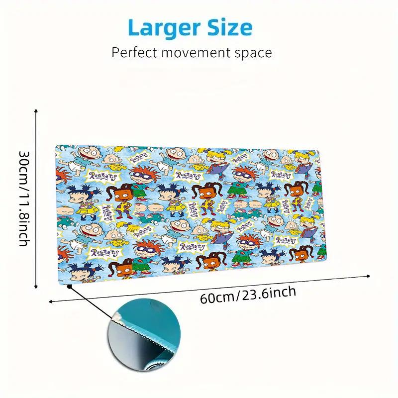 Rugrats Cartoon Color Mouse Pad Large Gaming Table Cushion Non-slip Laptop Tablet Big Mousepad XXL Mat Mini PC Playmat With Lock edge