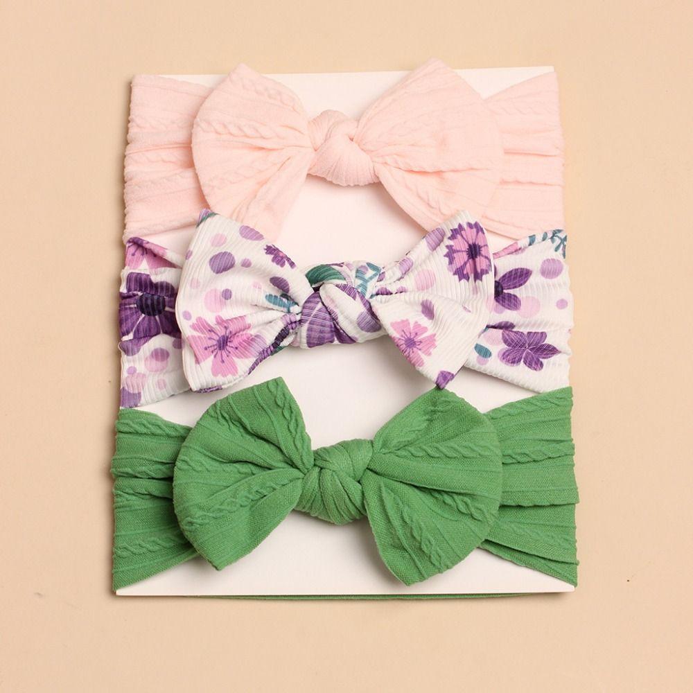 3Pcs/Lot Soft Baby Headbands Elastic Headwear Cute Headwrap  for 0-2Years